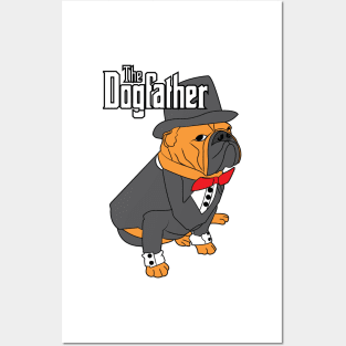 A clothed funny bulldog Posters and Art